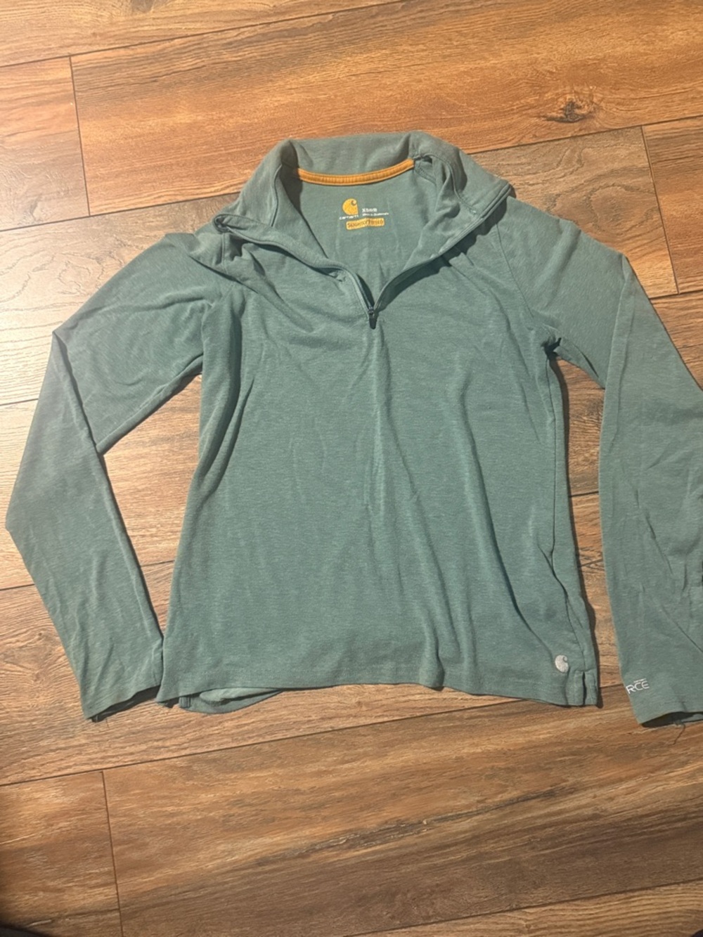 Carhartt Willow Green Half-Zip Performance Top